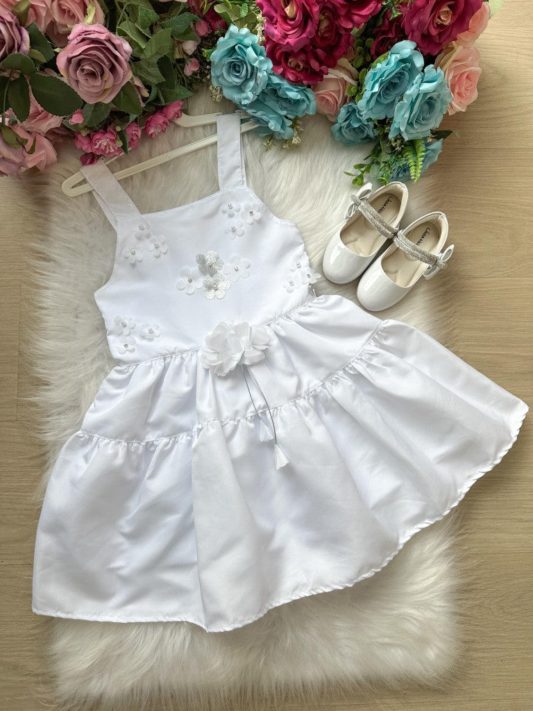 Vestido Blogueirinha Cecilia Branco - Leveza e Elegância para Meninas | Bebeloo Kids