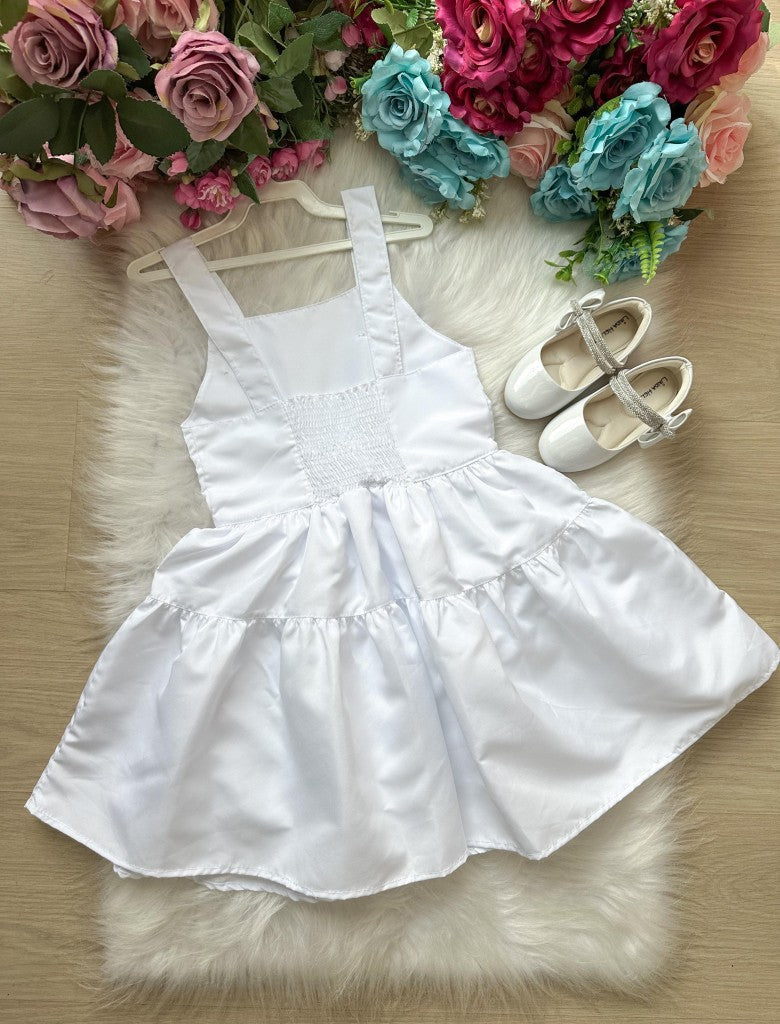 Vestido Blogueirinha Cecilia Branco - Leveza e Elegância para Meninas | Bebeloo Kids