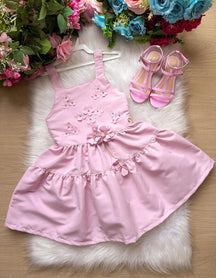 Vestido Blogueirinha Cecilia Rosa Bebe - Leveza e Elegância para Meninas | Bebeloo Kids