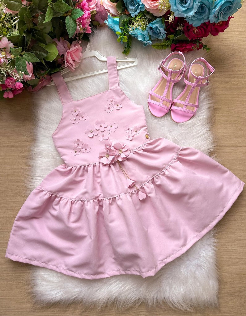 Vestido Blogueirinha Cecilia Rosa Bebe - Leveza e Elegância para Meninas | Bebeloo Kids