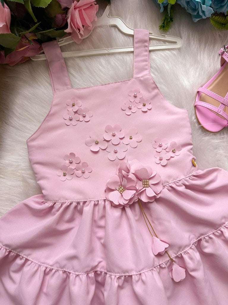 Vestido Blogueirinha Cecilia Rosa Bebe - Leveza e Elegância para Meninas | Bebeloo Kids