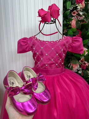 Vestido Enjoy Longo Gabriela Pink - Leveza e Elegância para Meninas | Bebeloo Kids