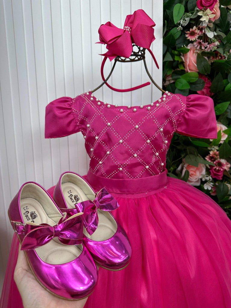 Vestido Enjoy Longo Gabriela Pink - Leveza e Elegância para Meninas | Bebeloo Kids