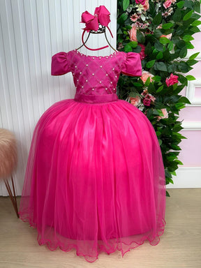 Vestido Enjoy Longo Gabriela Pink - Leveza e Elegância para Meninas | Bebeloo Kids