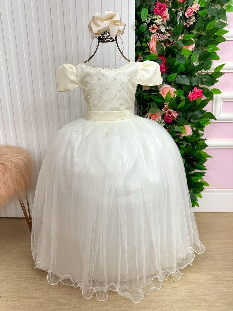 Vestido Enjoy Longo Gabriela Off - Leveza e Elegância para Meninas | Bebeloo Kids