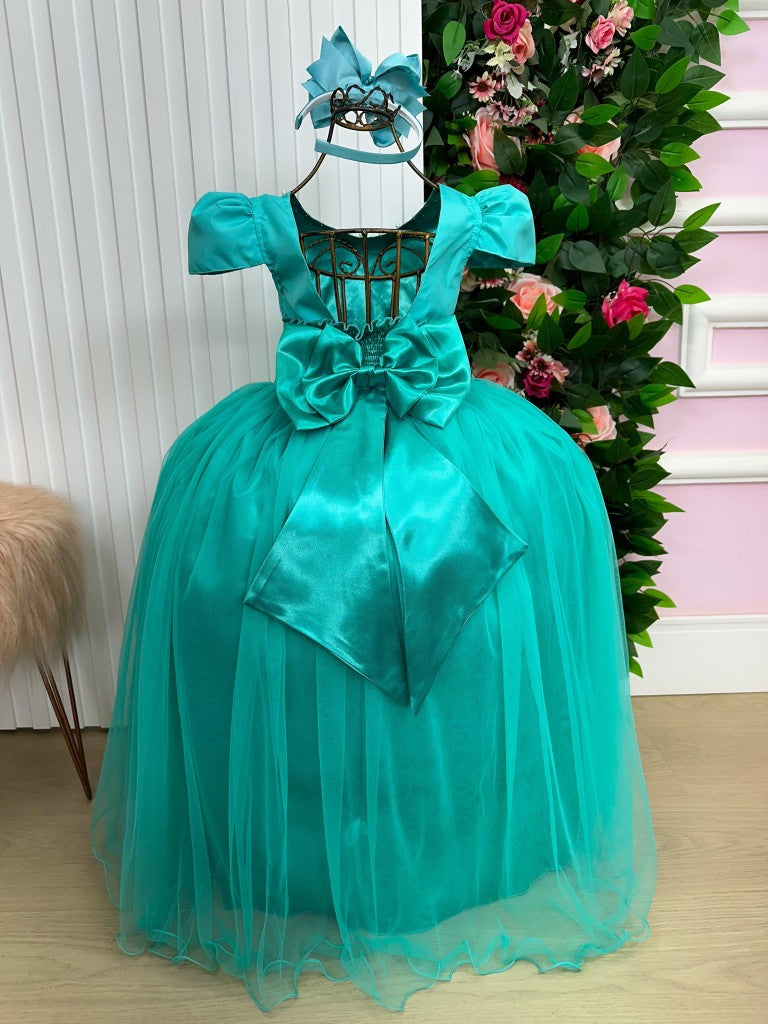 Vestido Enjoy Longo Gabriela Verde Tiffany - Leveza e Elegância para Meninas | Bebeloo Kids