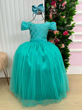 Vestido Enjoy Longo Gabriela Verde Tiffany - Leveza e Elegância para Meninas | Bebeloo Kids