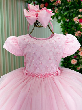 Vestido Menina Bonita Aline Rosa Bebe - Leveza e Elegância para Meninas | Bebeloo Kids