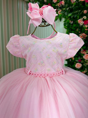 Vestido Menina Bonita Dafne Rosa Bebe - Leveza e Elegância para Meninas | Bebeloo Kids