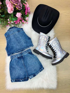 Conjunto Blogueirinha Boiadeira Marcely Jeans