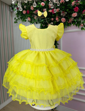 Vestido Ysa Kids Belinda Amarelo - Leveza e Elegância para Meninas | Bebeloo Kids