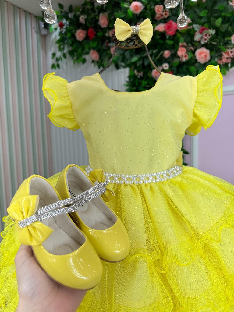 Vestido Ysa Kids Belinda Amarelo - Leveza e Elegância para Meninas | Bebeloo Kids