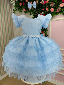 Vestido Ysa Kids Belinda Azul Bebe - Leveza e Elegância para Meninas | Bebeloo Kids