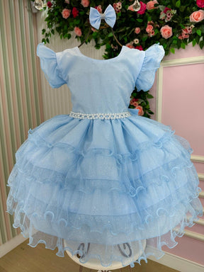 Vestido Ysa Kids Belinda Azul Bebe - Leveza e Elegância para Meninas | Bebeloo Kids