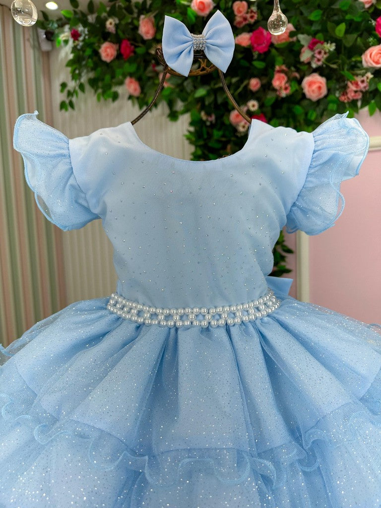 Vestido Ysa Kids Belinda Azul Bebe - Leveza e Elegância para Meninas | Bebeloo Kids