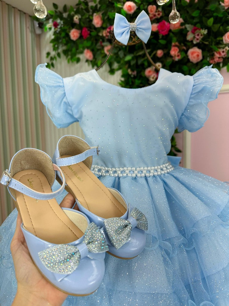 Vestido Ysa Kids Belinda Azul Bebe - Leveza e Elegância para Meninas | Bebeloo Kids