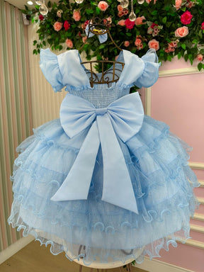 Vestido Ysa Kids Belinda Azul Bebe - Leveza e Elegância para Meninas | Bebeloo Kids