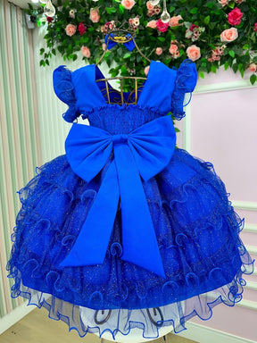 Vestido Ysa Kids Belinda Azul Royal - Leveza e Elegância para Meninas | Bebeloo Kids