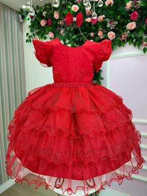 Vestido Ysa Kids Belinda Vermelho - Leveza e Elegância para Meninas | Bebeloo Kids