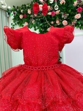 Vestido Ysa Kids Belinda Vermelho - Leveza e Elegância para Meninas | Bebeloo Kids