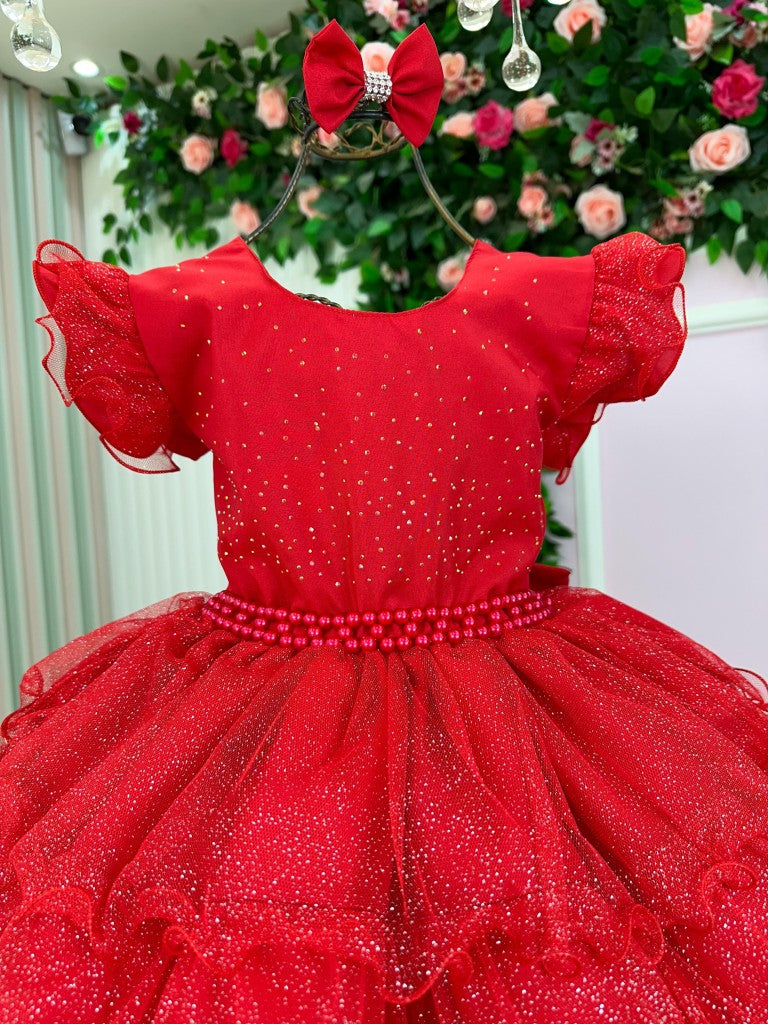 Vestido Ysa Kids Belinda Vermelho - Leveza e Elegância para Meninas | Bebeloo Kids