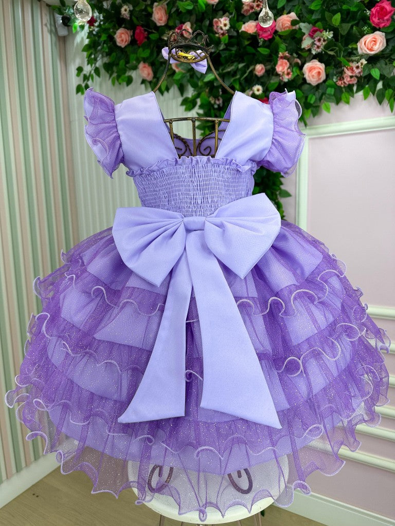 Vestido Ysa Kids Belinda Lilás - Leveza e Elegância para Meninas | Bebeloo Kids