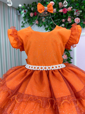 Vestido Ysa Kids Belinda Terracota - Leveza e Elegância para Meninas | Bebeloo Kids