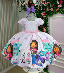 Vestido Tematicos da Gigi A Casa Mágica da Gabby - Leveza e Elegância para Meninas | Bebeloo Kids