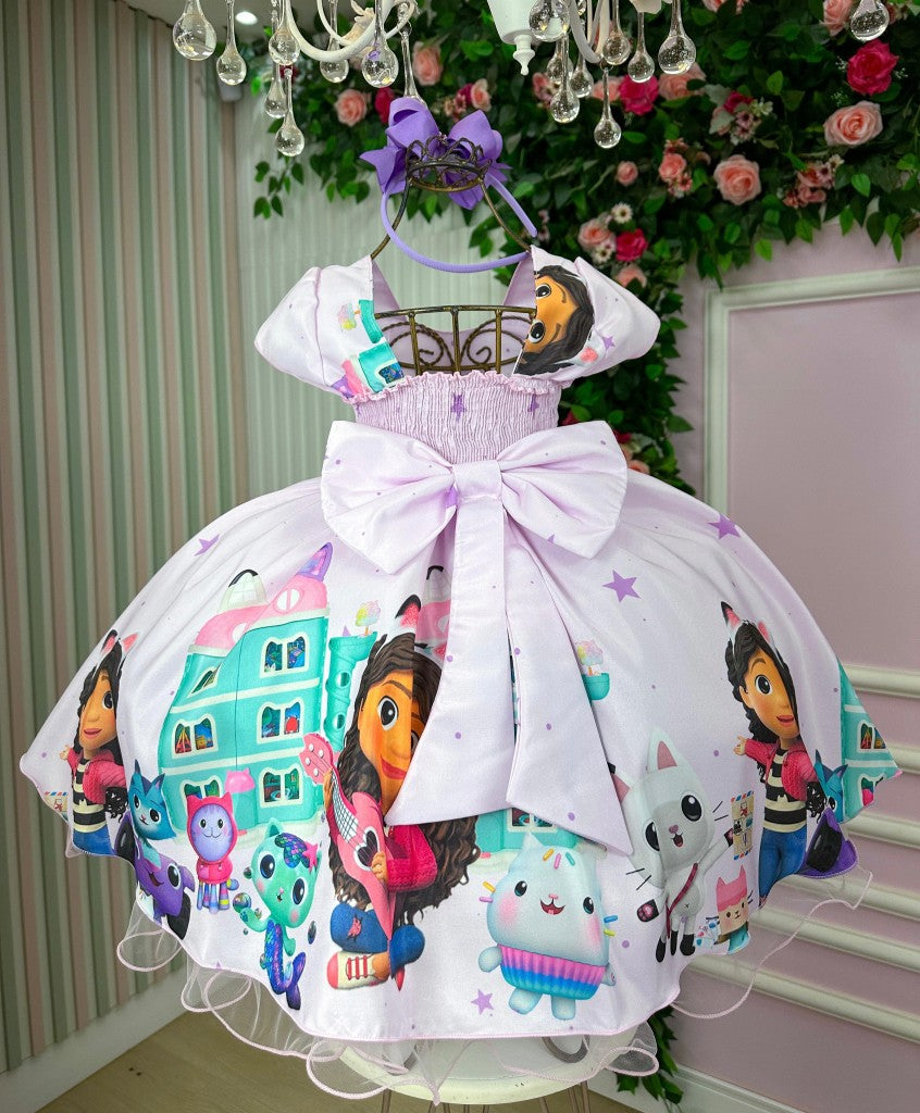 Vestido Tematicos da Gigi A Casa Mágica da Gabby - Leveza e Elegância para Meninas | Bebeloo Kids