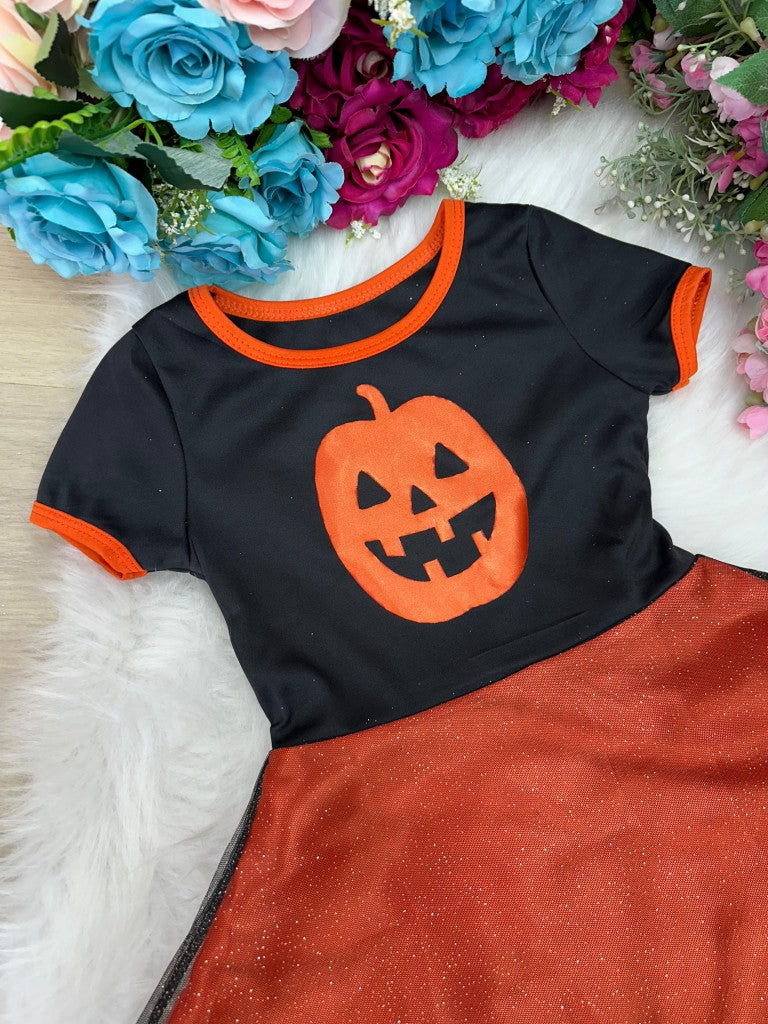Fantasia Halloween Menina Bruxinha Abóbora Laranja - Qualidade e Cuidado para os Pequenos | Bebeloo Kids