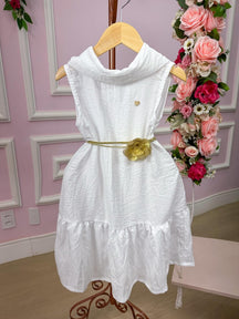 Vestido Blogueirinha Serena Branco - Leveza e Elegância para Meninas | Bebeloo Kids