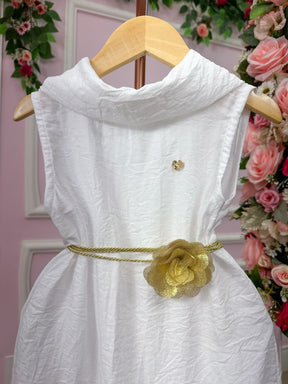 Vestido Blogueirinha Serena Branco - Leveza e Elegância para Meninas | Bebeloo Kids