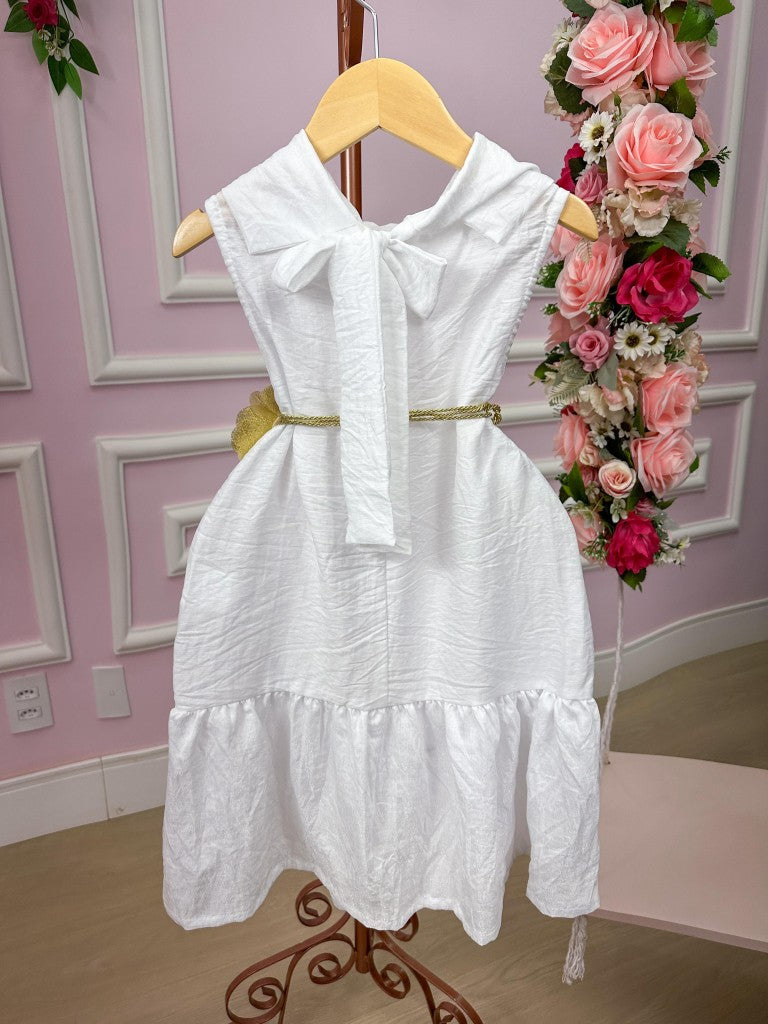 Vestido Blogueirinha Serena Branco - Leveza e Elegância para Meninas | Bebeloo Kids