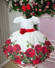 Vestido Banana Club Fernanda Branco Floral - Leveza e Elegância para Meninas | Bebeloo Kids