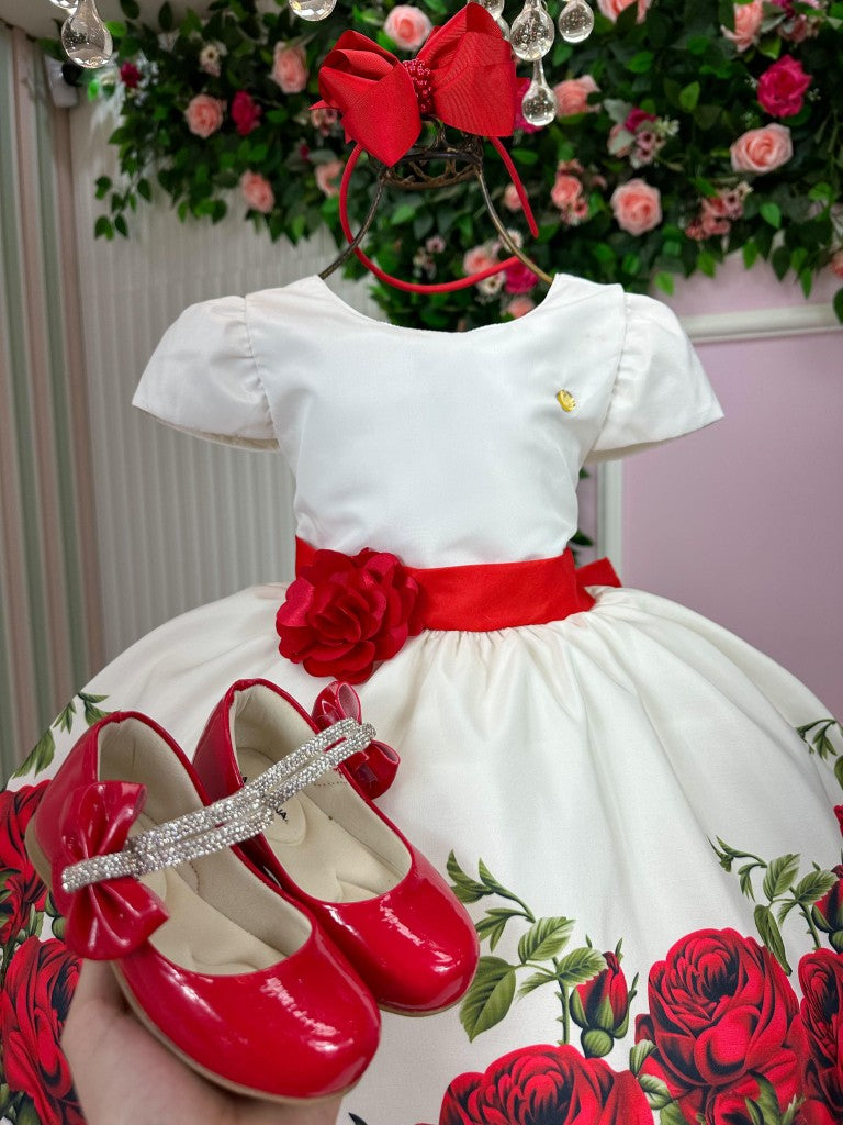 Vestido Banana Club Fernanda Branco Floral - Leveza e Elegância para Meninas | Bebeloo Kids