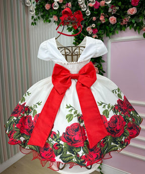 Vestido Banana Club Fernanda Branco Floral - Leveza e Elegância para Meninas | Bebeloo Kids