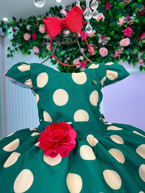 Vestido Banana Club Helen Verde Bolinhas - Leveza e Elegância para Meninas | Bebeloo Kids