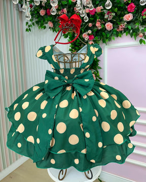 Vestido Banana Club Helen Verde Bolinhas - Leveza e Elegância para Meninas | Bebeloo Kids