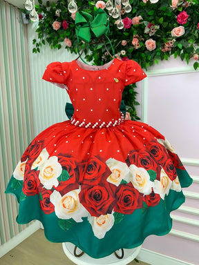 Vestido Banana Club Natal Natasha Vermelho - Leveza e Elegância para Meninas | Bebeloo Kids