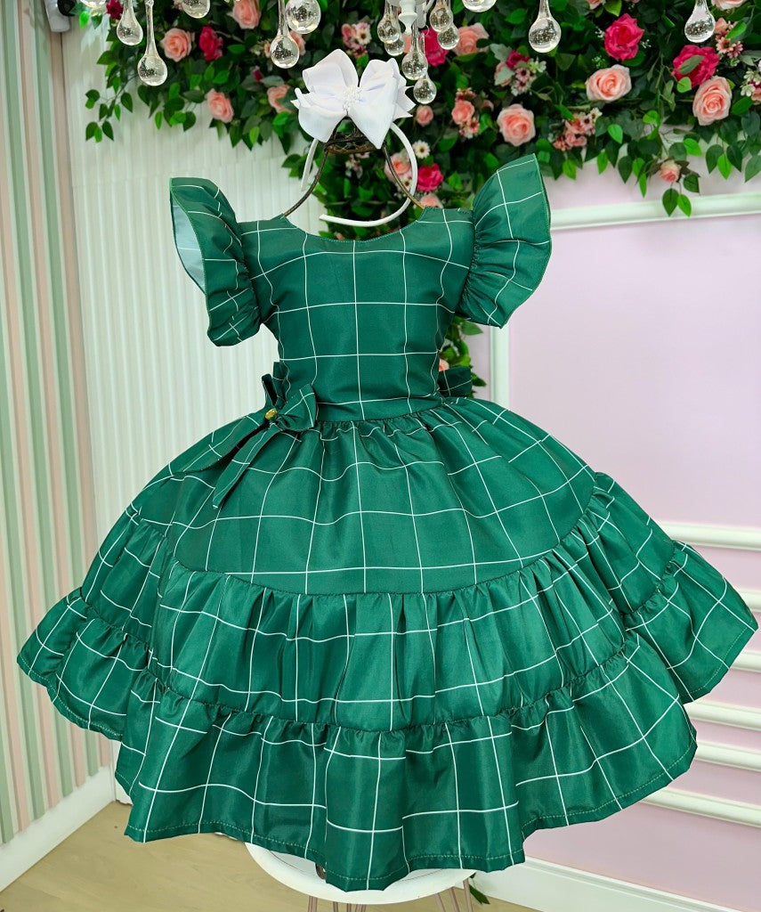 Vestido Banana Club Natal Patty Verde - Leveza e Elegância para Meninas | Bebeloo Kids