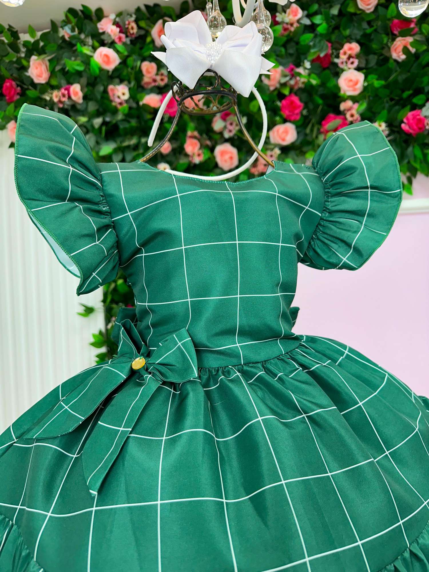 Vestido Banana Club Natal Patty Verde - Leveza e Elegância para Meninas | Bebeloo Kids