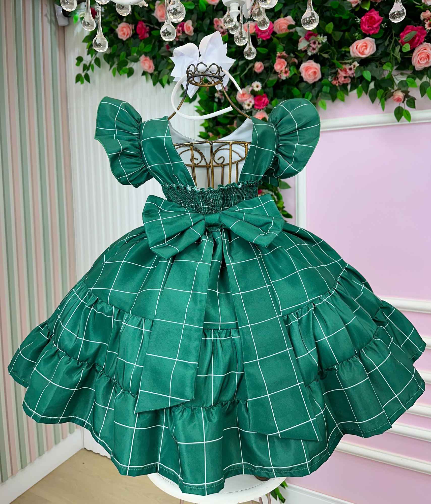 Vestido Banana Club Natal Patty Verde - Leveza e Elegância para Meninas | Bebeloo Kids