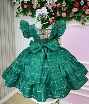 Vestido Banana Club Natal Patty Verde - Leveza e Elegância para Meninas | Bebeloo Kids