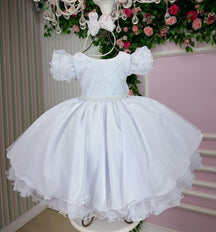 Vestido Bella Child Veronica Branco - Leveza e Elegância para Meninas | Bebeloo Kids