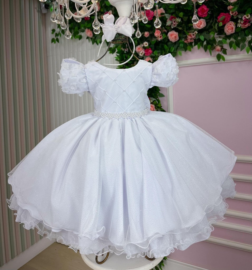 Vestido Bella Child Veronica Branco - Leveza e Elegância para Meninas | Bebeloo Kids