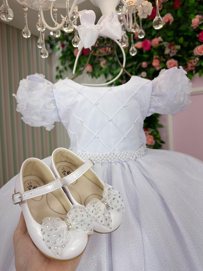 Vestido Bella Child Veronica Branco - Leveza e Elegância para Meninas | Bebeloo Kids