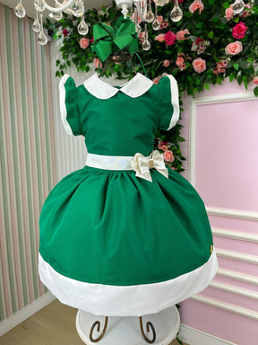 Vestido Blogueirinha Camile Verde - Natal - Leveza e Elegância para Meninas | Bebeloo Kids