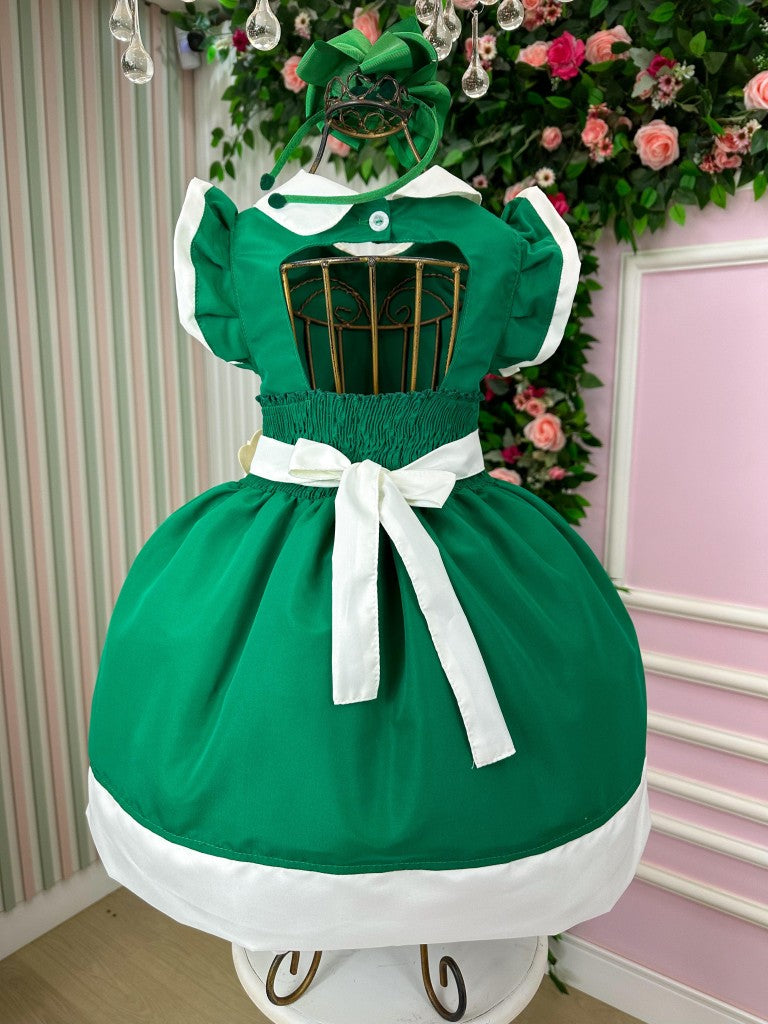 Vestido Blogueirinha Camile Verde - Natal - Leveza e Elegância para Meninas | Bebeloo Kids