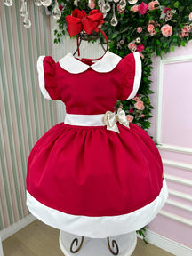 Vestido Blogueirinha Camile Vermelho - Natal - Leveza e Elegância para Meninas | Bebeloo Kids