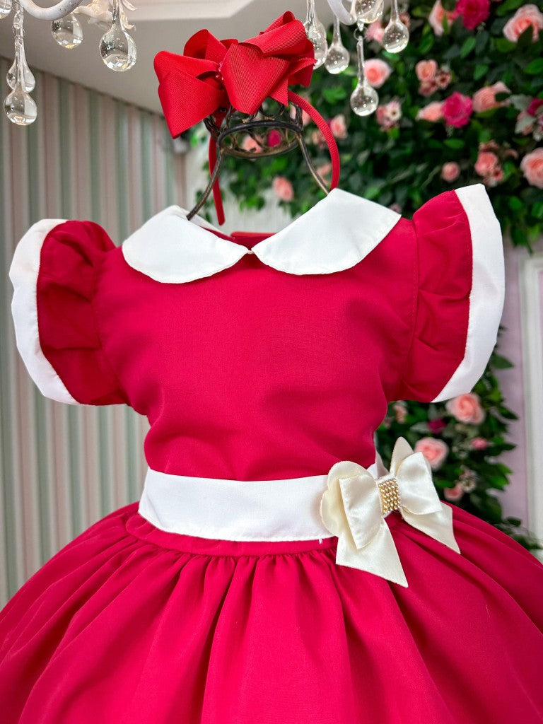 Vestido Blogueirinha Camile Vermelho - Natal - Leveza e Elegância para Meninas | Bebeloo Kids